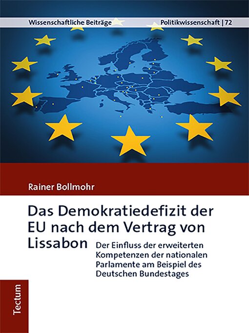 Upplýsingar um Das Demokratiedefizit der EU nach dem Vertrag von Lissabon eftir Rainer Bollmohr - Biðlisti